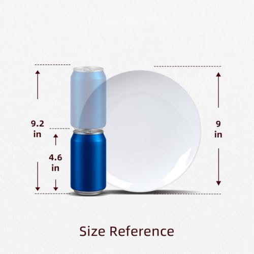 Restaurant Value, Stoneware Coupe Shape Plate 9", Bright White, Case of 24 - color: Bright White, size: Plate 9"