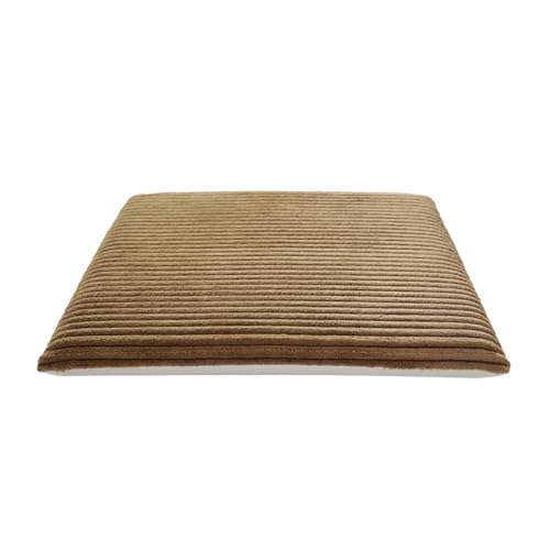 Square Non Slip Chair Cushions Corduroy Memory Foam Seat Cushions Kitchen Chair Pads Ergonomic for Office, Car (Brown, 17" X 17") - color: Brown, size: 17" X 17"