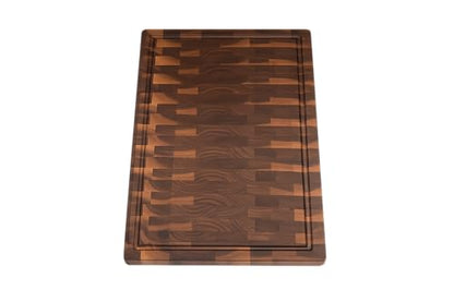 TITAN™ Black Walnut End Grain Cutting Board, Large 22 x 16 x 2 Premium Butcher Block for Professional Chefs, Non-Slip Feet, Deep Juice Groove, BBQ & Charcuterie