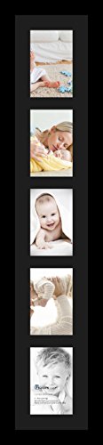 ArtToFrames Collage Photo Frame Single Mat with 5-4x6 Openings with Satin Black Frame and Black mat. - color: 5 - 4x6 - (2139), size: Black