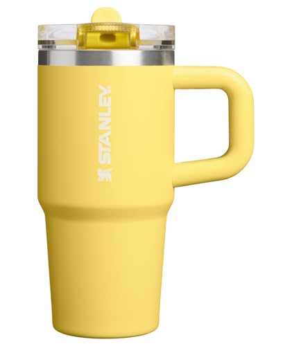 STANLEY Quencher ProTour Flipstraw Tumbler, 14 oz, Daffodil | Built-In Straw & Handle | Cupholder Compatible for Travel | Leakproof Insulated Stainless Steel Cup | BPA-Free - color: Daffodil, size: 14 Ounces