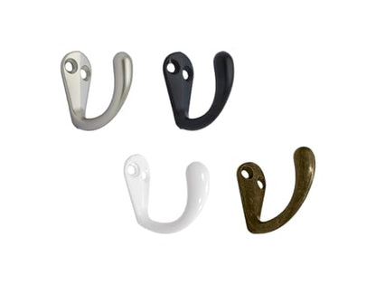 Premium Quality Single Prong Robe Hook Hanger, Zinc Die Cast, Matte Nickel, Made in Taiwan, 12 Pack - color: Matte Nickel, size: 12 Pack
