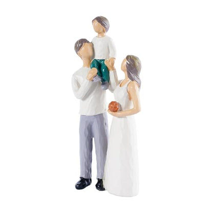 Family Figurines Home Decor Mother and Son Figurine Carved Wood Look Resin Statue 1st for New Mom First for New Dad Sweet New Parents Gifts