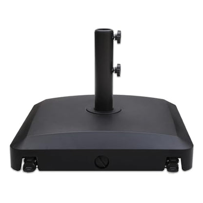 C-Hopetree 99 lb Heavy Duty Water Fillable Rolling Base Stand with Wheels for Patio Outdoor Market Table Umbrella, Black - size: 99lb
