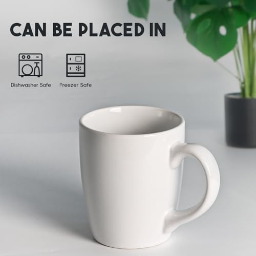 harebe 20 OZ Large Coffee Mug, Ceramic Tea Cup for Office and Home, Big Capacity with Handle, Cups for Men Women Mug Lovers, Microwave & Dishwasher Safe, White - color: White