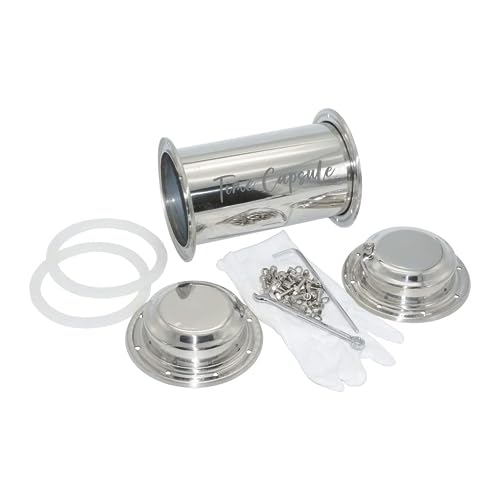 Stainless Steel Time Capsule Kit Engraved Keepsake Box with 50pcs Time Capsule Cards for Letters to The Future, Wedding, Anniversary, Birthday, Graduation Gift (Time Capsule Box+50pcs Cards)