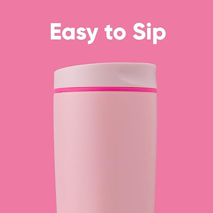 Owala SmoothSip Slider Insulated Stainless Steel Coffee Tumbler, Reusable Iced Coffee Cup, Hot Coffee Travel Mug, BPA Free 20 oz, Pucker Up - color: Pucker Up, size: 20 Ounces, style: No Handle