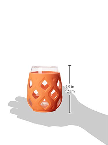 Ello Cru 17oz Stemless Wine Glasses with Silicone Sleeves, 4 Pack, Paloma | Set of wine glasses with silicone sleeves. No-stem, BPA-free, dishwasher safe, ideal for patios, parties, and BBQs. - color: Paloma, size: 4 count