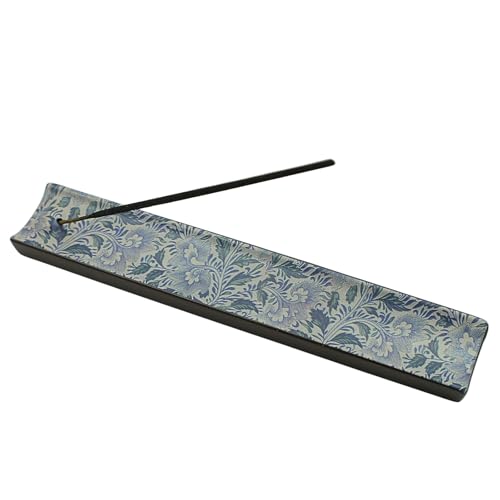 Incense Holder for Sticks, Ceramic Incense Burner with Ash Catcher, Aesthetic Decor for Home, Room & Office, Unique Gifts for Housewarming Yoga, Meditation & Spa - color: Turquoise