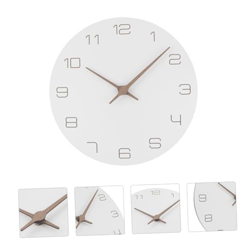 VALICLUD Minimalist Wooden Wall Clock Decorative Artistic Hanging Clock for Living Bedroom Office Home Decor with Fine Craftsmanship and Lightweight Design