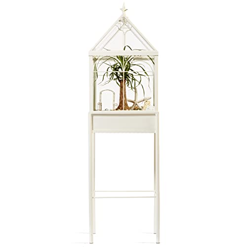 H Potter Freestanding Wardian Case Terrarium | Metal & Glass, Plant Stand - size: Medium