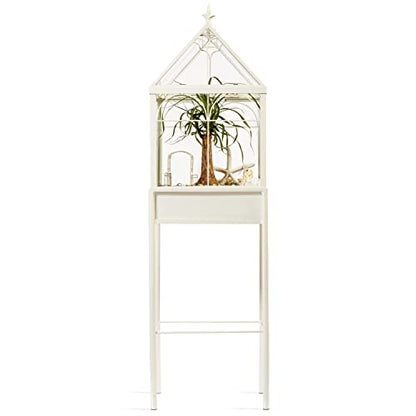 H Potter Freestanding Wardian Case Terrarium | Metal & Glass, Plant Stand - size: Medium