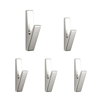 5 Pack Coat Hook,Wall Hooks,Coat Hooks Wall Mount, Metal Wall Hooks Holder for Hanging Clothes, Hats, Bags, Towels, Keys - color: Bronze