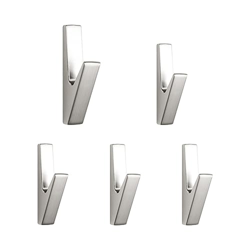 5 Pack Coat Hook,Wall Hooks,Coat Hooks Wall Mount, Metal Wall Hooks Holder for Hanging Clothes, Hats, Bags, Towels, Keys - color: Bronze