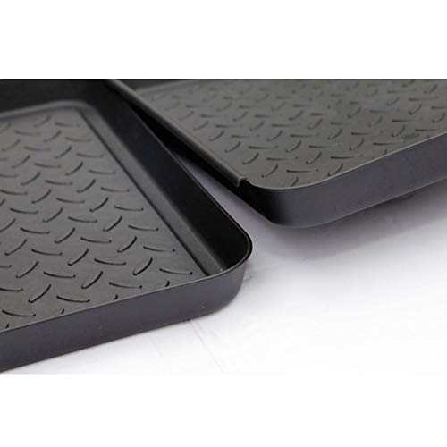 Set of 3 Boot Tray,Water Resistant Plastic Utility Shoe Tray Mat for Indoor and Outdoor Use in All Seasons Weather, Multi-Purpose Dog Food Bowls