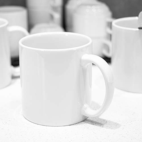 BYCNZB 22oz white Super Large Ceramic Coffee Mugs Large Handles Set of 4 - color: White