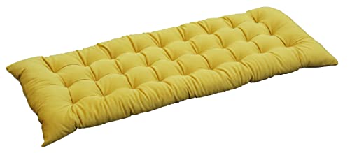 Intelligent Design Foldable Velvet Light Weight Lounge Floor Pillow Cushion Tufted Seat for Meditation, Game Playing, Yoga, Reading 61 L X 20.8 W, Yellow - color: Yellow, style: 61 L X 20.8 W