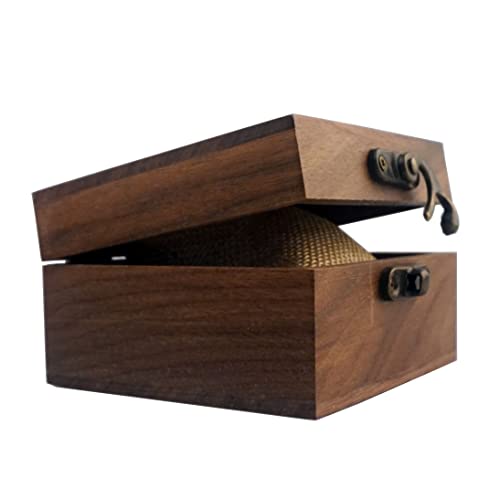 2PCS/PACK Walnut Wood Box for Crafts, Jewelry Box and Watch Box Wooden Keepsake Box Gift (Walnut Box-2PCS/PACK) - color: Walnut Box-2PCS/PACK