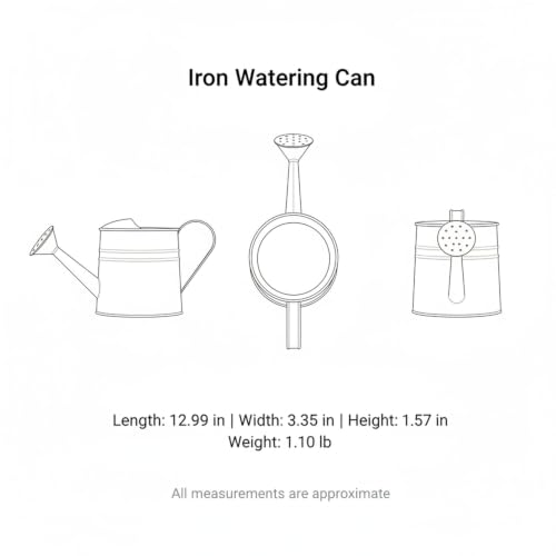Long Spout Iron Watering Can for Indoor & Outdoor Plants, Durable Metal Design with Precise Flow Control (1 Pack) - color: Green