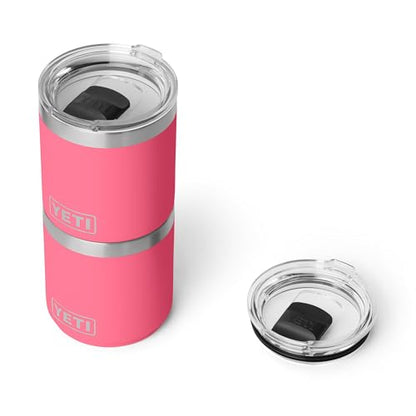 YETI Rambler 10 oz Ceramic Lined Lowball 2.0, Vacuum Insulated with MagSlider Lid, Tropical Pink - color: Tropical Pink