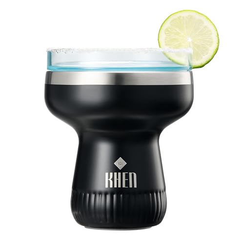 Double Wall Insulated Margarita Tumbler, Cocktail Cup - Carbon Color, 16 oz | Keeps Drinks Cold 12+ Hours, Shatterproof, Portable, Travel Friendly Perfect for Margaritas, Martinis, Cocktails & Mix Drinks - color: Carbon