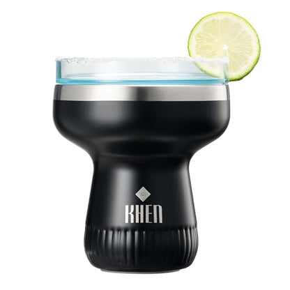 Double Wall Insulated Margarita Tumbler, Cocktail Cup - Carbon Color, 16 oz | Keeps Drinks Cold 12+ Hours, Shatterproof, Portable, Travel Friendly Perfect for Margaritas, Martinis, Cocktails & Mix Drinks - color: Carbon