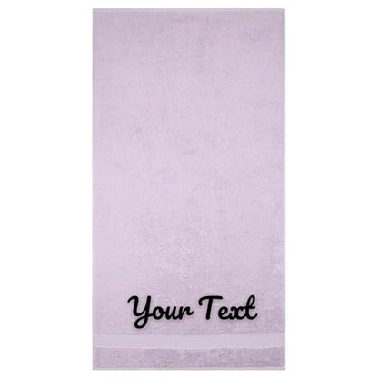 Personalized Towel Set, Custom Bath Towels with Name, Turkish Cotton Lilac | Bath Sheet, 100% Cotton, Embroidered, Monogrammed, Customized Gift For Adults, Wedding, Bridal Shower, Housewarming, Spa - color: Lilac, size: Oversized Bath Sheet - 1 Piece