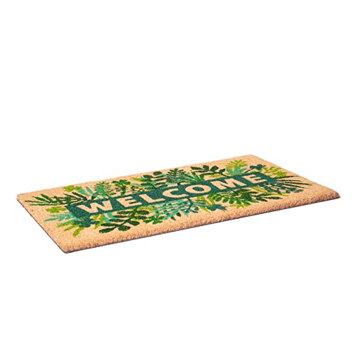 Calloway Mills Greenery Welcome 24”x36” - color: Greenery Welcome, size: 2' x 3' (Rectangular)