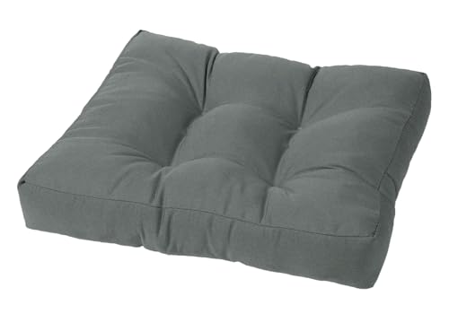 Cushion Source Tufted Ottoman Cushions, 21"X 17" Indoor and Outdoor Durable Tufted Cushion Made with Fade Resistant Sunbrella Fabric, Sunbrella Charcoal - color: Sunbrella Charcoal