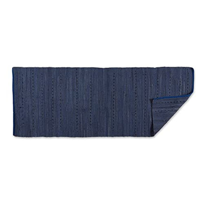 DII Chindi Home Collection Handwoven Multicolor Area Rag Rug, Runner, 2' 3" x6', French Blue - color: French Blue, size: 2'3" x 6' (Rectangular)