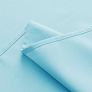 Sky Blue Cloth Napkins Set of 6, 18 x 18 Inch, Washable Dinner Napkins with Hemmed Edges for Restaurant, Wedding and Holiday - color: Sky Blue, size: 18" x 18" (Set of 6)