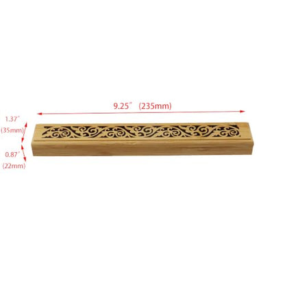 2 Pack Wooden Incense Stick Holder Ash Catcher (Grass) | Coffin Style Wood Incense Stick Burner Storage