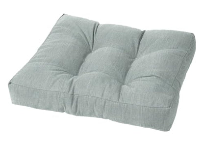 Cushion Source Tufted Ottoman Cushions, 21"X 17" Indoor and Outdoor Durable Tufted Cushion Made with Fade Resistant Sunbrella Fabric, Sunbrella Elements Cast Mist - color: Sunbrella Elements Cast Mist