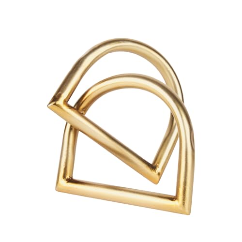 HomeRoots 6" Gold Iron Abstract Modern Tabletop Sculpture
