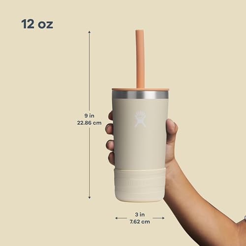 Hydro Flask Kids 12 Oz Tumbler with Lid and Straw for School - Insulated Stainless Steel in Anemone - color: ANEMONE