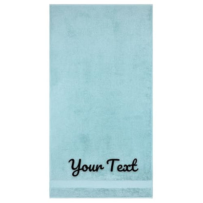 Personalized Towel Set, Custom Bath Towels with Name, Turkish Cotton Aqua | Bath Sheet, 100% Cotton, Embroidered, Monogrammed, Customized Gift For Adults, Wedding, Bridal Shower, Housewarming, Spa - color: Aqua, size: Oversized Bath Sheet - 1 Piece
