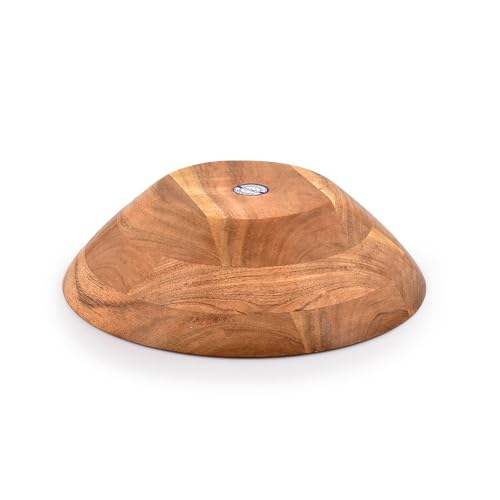 Decorative Bowl Wooden Bowl Hand Carved Home Decor for Dining Table Center, Living Room, Kitchen Décor (10" X 10" X 3")