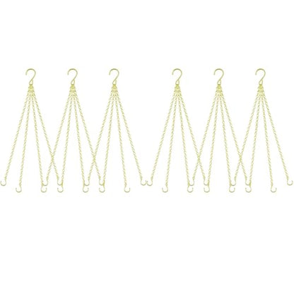 garini 6 Pack, 23 Inch Hanging Baskets Chain, Gold Hanging Chains with Hooks, Replacement Plant Hangers for Planters, Bird Feeders and Lanterns - color: Gold, size: 6P