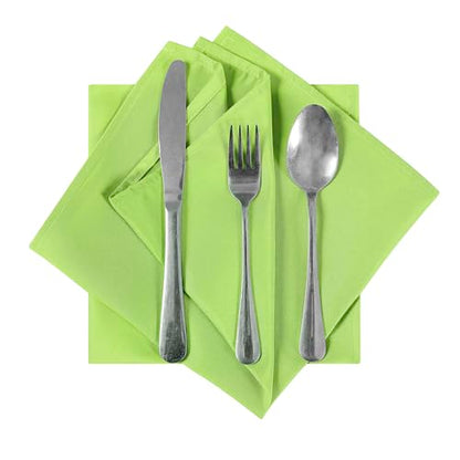 Bailarina Cloth Napkins Set of 80,17x17 inches Dinner Napkins Cloth Washable,Polyester Square Table Cloth Napkin Bulk with Hemmed Edges Ideal for Banquets, Parties and Weddings-Apple Green - color: Apple Green