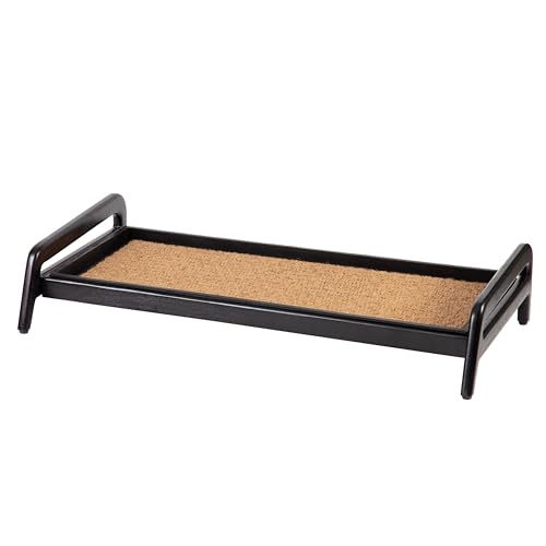 Anji Mountain Heavy Duty Waterproof Wooden Shoe Storage Mat Organizer/Boot Storage Tray Multi Use for Entryway with Coir, Tan Insert, 1 Tier, Fits 3 Pair (36.5" Wide) - color: Tan, size: 1 Tier, Fits 3 Pair, style: Tan