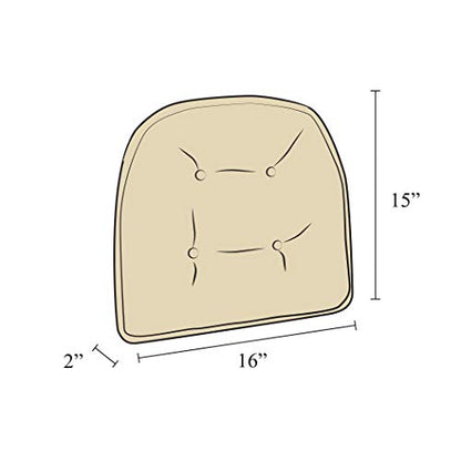 Non-Slip Chair Cushions, Assembled in USA, U-Shaped Skid-Proof Seat Pads for Dining Room, Kitchen, Office, 15"x16" - color: Geo Black, size: 4 Pack