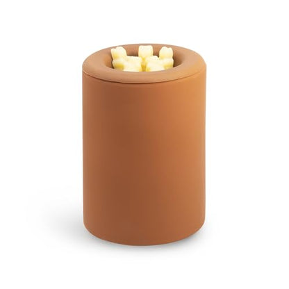 Happy Wax Mod Wax Melt Warmer with 3, 6, and 9 Hour Timer for Scented Wax Melts, Tarts & Cubes - Electric, Ceramic Wax Melter with Removable No Mess Silicone Wax Dish, Clay Color - color: Clay