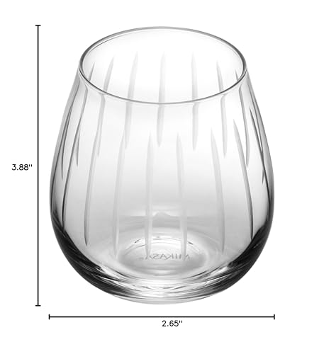 Mikasa Cheers Stemless Wine Glass, 14-Ounce, Set of 4 - size: 15 Ounces