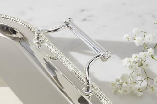 Reed & Barton Silverplate Rectangular Serving Tray, Coffee Table Decor | mirror finish, hand wash only | handles for easy carrying | 13 x 16.25 inch, elegant entertaining | 0.25 inch - style: Rectangle