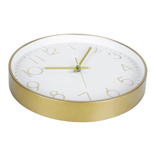 2 Pack Black&Gold Wall Clock 12 Inch Silent Wall Clocks Battery Operated | Home Office Kitchen School - color: Black&gold, size: 2 Pack-12 Inch
