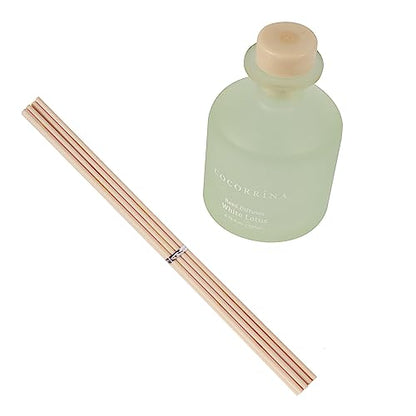Reed Diffuser - White Lotus 6.76oz Diffuser with Sticks Home Fragrance Essential Oil Reed Diffuser for Home Bedroom Bathroom Shelf Decor Office Decor (Summer Collection)