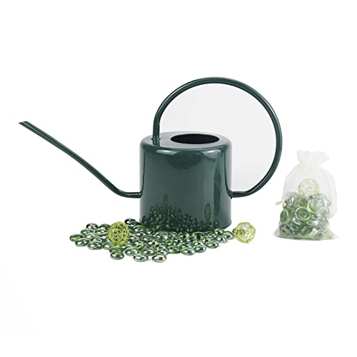 Indoor Watering Can for Houseplants - Long Spout Metal Watering Can for Indoor Plants,Succulents or Outdoor Garden Flower, 1.3L / 40 oz Green - color: Green
