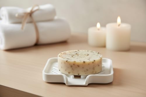 Silicone Soap Dish Tray and Sponge Holder with Drain Chute and Feet | 3-Way Sloped Design | Bathroom and Kitchen Sink Organizer Caddy (Dark Chocolate, 5"x4", 3.5 Ounces) - color: Dark Chocolate, size: 5"x4"