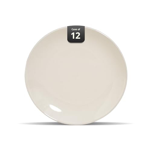 Restaurant Value, Stoneware Coupe Shape Plate 11.25", Ivory White, Case of 12 - color: Ivory White, size: Plate 11.25"