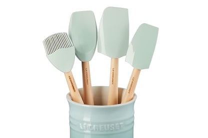 Le Creuset Stoneware & Silicone 5pc. Utensil Crock Set, Sea Salt - color: Sea Salt
